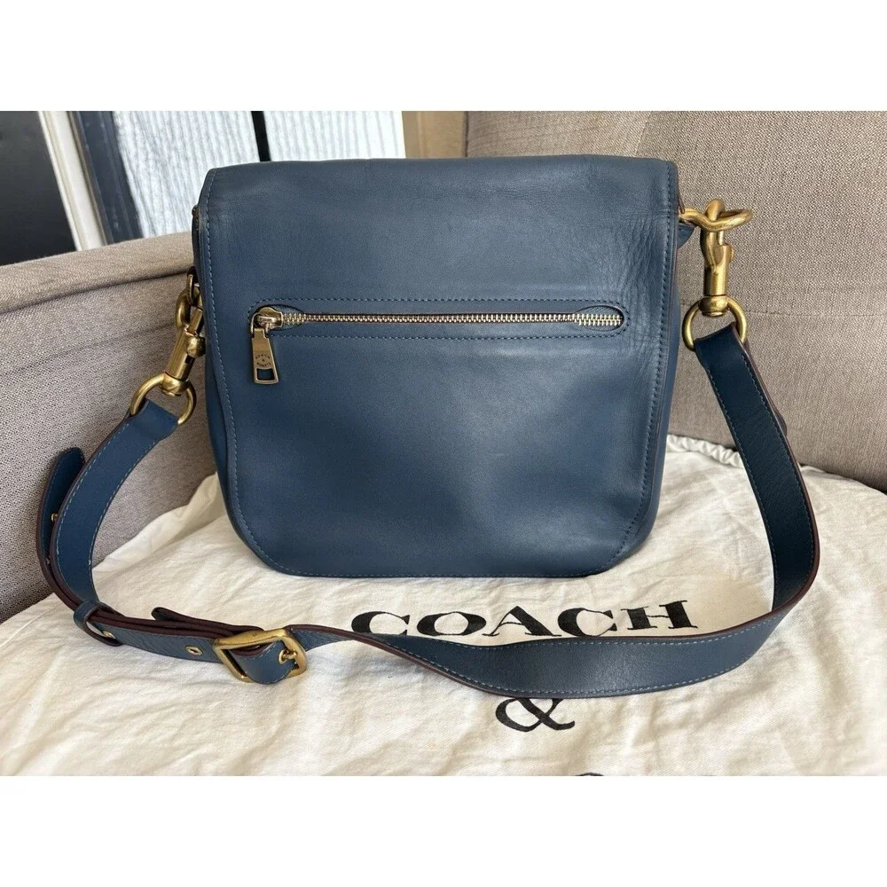 Coach X Rodarte C22754 Courier Bag Colorblock Leather Saddle bag Limited Edition - Picture 2 of 8
